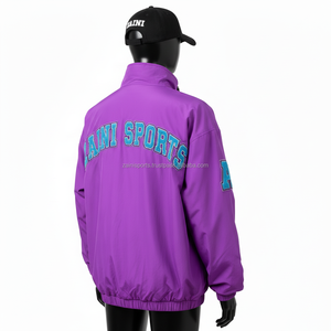 Veste coupe-vent en nylon premium pour femmes, 120 GSM, légère, coque violette avec logo personnalisé brodé, veste pour femmes - Product Image 5