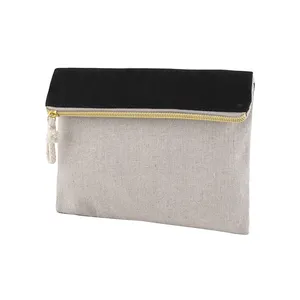 Borsa Clutch Personalizzata in Cotone e Juta per Regali Promozionali e Aziendali - Product Image 1