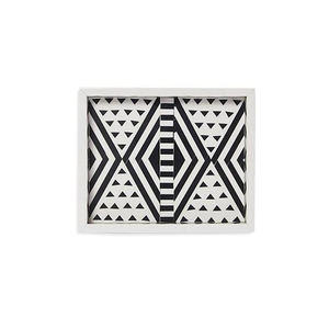 Plateau décoratif en os avec poignées, plateau de service polyvalent rectangulaire pour table basse, idéal pour servir, afficher, organiser - Product Image 2