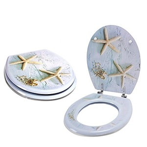 Asiento de Inodoro de MDF con Diseño de Estrella de Mar - Product Image 4