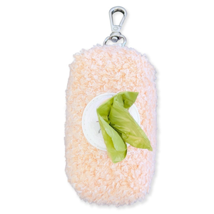 ที่ใส่ถุงเก็บอุจจาระสุนัขแบบขนนุ่มสีม่วงไลแลค พร้อมซิปและคลิปโลหะ - Product Image 2