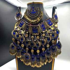 ชุดสร้อยคอ kundan สไตล์วินเทจสำหรับผู้หญิงอินเดียงานหมั้นสแตนเลสคุณภาพดี - Product Image 2