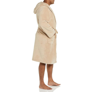 Bata de baño gruesa 100% franela Coral polar Hotel Albornoz felpa bata de baño para mujer y hombre - Product Image 5