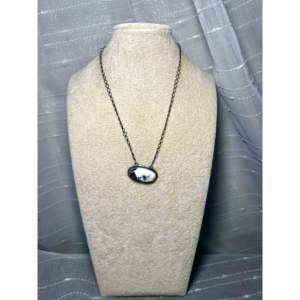 White Buffalo & Sterling Silver Necklace Navajo-<b>Crafted</b> Cultural Collectible Jewelry - Product Image 3