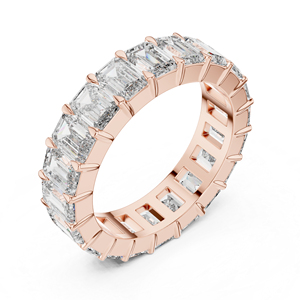 Anillo de Oro Amarillo de 14K con Diamante Cultivado en Laboratorio y Esmeralda |   Anillo de Fiesta |   Diamante Cultivado Nuevo - Product Image 6