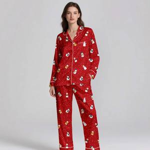 Conjunto de Pijama de Seda Satén de Lujo para Adultos, Suave, Cómodo, Transpirable, con Estampado Digital, Ropa de Dormir para Verano y Primavera - Product Image 4