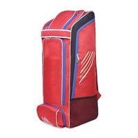 Sac de sport personnalisé et élégant pour équipements de sérigraphie avec poche latérale et batte de cricket d'entraînement en bois