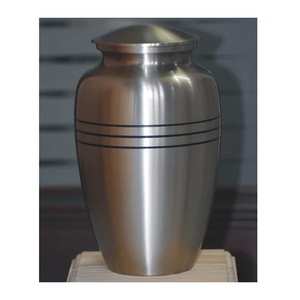 Hermosa vista Urna de cremación para adultos para cenizas humanas Metal Aluminio sólido Capacidad 220 pulgadas cúbicas Urnas Suministros funerarios - Product Image 2