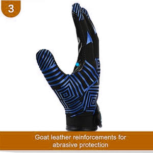 Guantes de receptor de fútbol con logotipo personalizado Premium Guantes de recepción impresos de silicona antideslizantes - Product Image 5