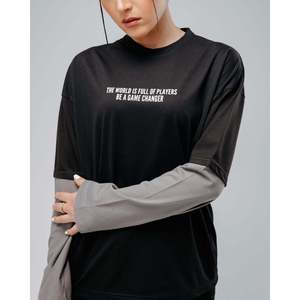 <b>Game</b> Changers Cotton Blend Polyester Knitted Fabric Dual Sleeves Screen Printed Contrast Trim Unisex - Product Image 2