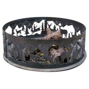 Outdoor decorative metal <b>fire</b> <b>pit</b> with intricate cutout designs for mesmerizing <b>fire</b> glow and stylish backyard ambiance - Product Image 1