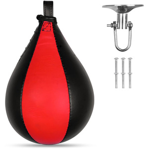 Boxe professionnelle poire vitesse balle gonflable pivotant poinçonnage sac d'entraînement en cuir robuste Logo personnalisé pour exercice à domicile de gymnastique - Product Image 1