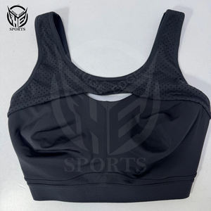 Soutien-gorge de sport pour femmes avec logo personnalisé Soutien-gorge de sport sans couture côtelé respirant et élégant - Product Image 4