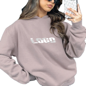 Sweatshirts pour femmes tendance d'hiver personnalisés, broderie en coton, tricot à manches longues, pull décontracté, sweat-shirts oversize - Product Image 5