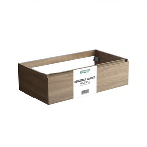 Conjunto de Baño Vieste de 90 cm, Madera de Roble Natural, Montado en la Pared, con 1 Cajón, Diseño Moderno para Estilo y Funcionalidad - Product Image 2