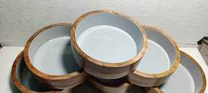 Saladier de luxe en bois poli fait à la main, écologique, naturel, taille personnalisable, lavable au lave-vaisselle pour la cuisine à domicile - Product Image 6