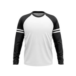 Camiseta de manga larga de algodón y poliéster con estampado personalizado, camiseta de manga larga de gran tamaño personalizada con cuello redondo para gimnasio, deportes, entrenamiento físico - Product Image 2
