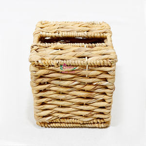 Caja de pañuelos de jacinto de agua de algas marinas hecha a mano de fábrica de Artex Dong Thap, almacenamiento decorativo para decoración natural del hogar de Vietnam - Product Image 6