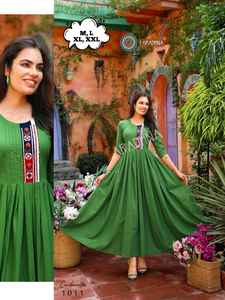 Nuevo traje étnico Georgette Kurtis Anarkali & Salwar Kameez para mujer, ropa de Festival informal confeccionada en estilo indio y pakistaní - Product Image 3
