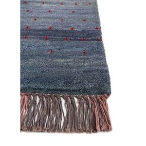 Tapis géométrique bleu Freedom Manchaha en laine et soie de bambou noué à la main pour la décoration de la maison et du salon Les-2004 Jaipur Rugs US - Product Image 4