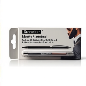Schneider Express 75 <b>Ballpoint</b> <b>Pen</b> Refill 0.6mm B Black Document-Proof Pack of 10 - Product Image 3