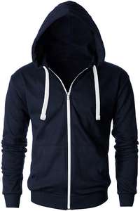 Sweatshirts à capuche unisexes 100% en coton épais avec fermeture éclair Sweatshirts Streetwear avec broderie personnalisée respirante grande taille sans couture - Product Image 4