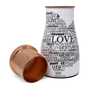Decoración de dormitorio Botella de agua de cobre Meena Diseño impreso Fuente de sensación de corazón Tarro de agua atractivo Calidad Premium Precio más bajo - Product Image 5