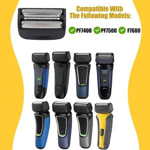 Paquete de 2 cabezales de afeitado de repuesto con doble cuchilla y cuchilla de corte para afeitadora eléctrica facial - Product Image 4