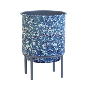 Maceta redonda de hierro de diseño único, color plateado y gris para macetas de jardinería ecológicas, macetas hechas a mano para jardín, Ideas de regalo - Product Image 5