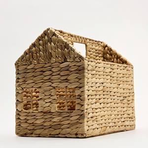 Cestas de Jacinto de Agua al por Mayor, Cesta de Mimbre Natural, Cestas Tejidas Estilo Playa para Decoración de Habitaciones Infantiles - Product Image 3