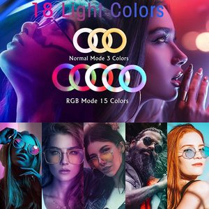 14 \ "RGB anello di luce con supporto per treppiede da scrivania 3 porta cellulare 18 effetti dimmerabili per tutti i modelli di telefono per lo Streaming Live - Product Image 5