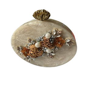 Bolso de mano de resina de moda de diseño único hecho a mano de fábrica India embrague de resina fiesta de noche usado superventas - Product Image 4