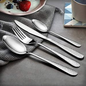 Juego de Cubiertos de acero inoxidable con acabado de lujo diseñado para una cena elegante, perfecto para bodas, reuniones familiares - Product Image 6
