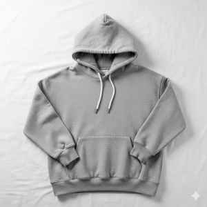 Sweat à capuche zippé intégral personnalisé, coupe oversize, hiver, avec motif 3D en relief, fermeture éclair noire, en polaire polyester/coton respirante, style streetwear, teint uni - Product Image 2