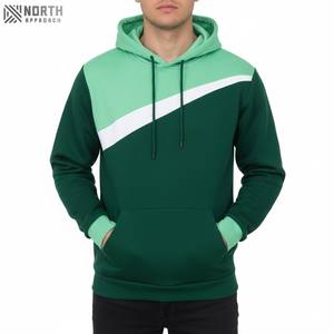 Poliéster/algodón Hombres Casual Streetwear Fleece Pullover Hoodie Alta calidad Cremallera completa Sólido Transpirable Bolsillo de secado rápido - Product Image 5