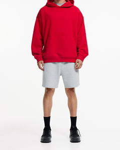 Le Pakistan a fabriqué le meilleur produit solide couleur rouge taille confortable coton polaire personnalisé plaine hommes sweats à capuche OEM Service personnalisé - Product Image 5