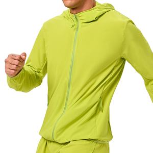 Best Performance <b>Lightweight</b> Hooded Outdoor <b>Running</b> <b>Jacket</b> Breathable Quick-Dry Custom Logo OEM Waterproof Sportswear Gym Spring - Product Image 6