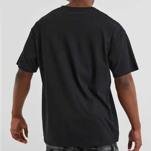 100% Cotton <b>High</b> Quality Heavyweight T-Shirt for Men Custom Logo Rib Thick Collar Mock <b>Neck</b> Knitted Fabric - Product Image 2