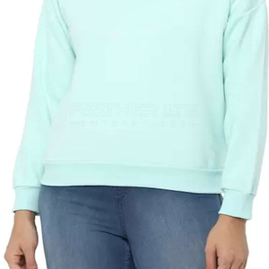 Sudaderas de mujer de color sólido Logotipo impreso personalizado Sudaderas de mujer casuales Fabricación de Pakistán - Product Image 5
