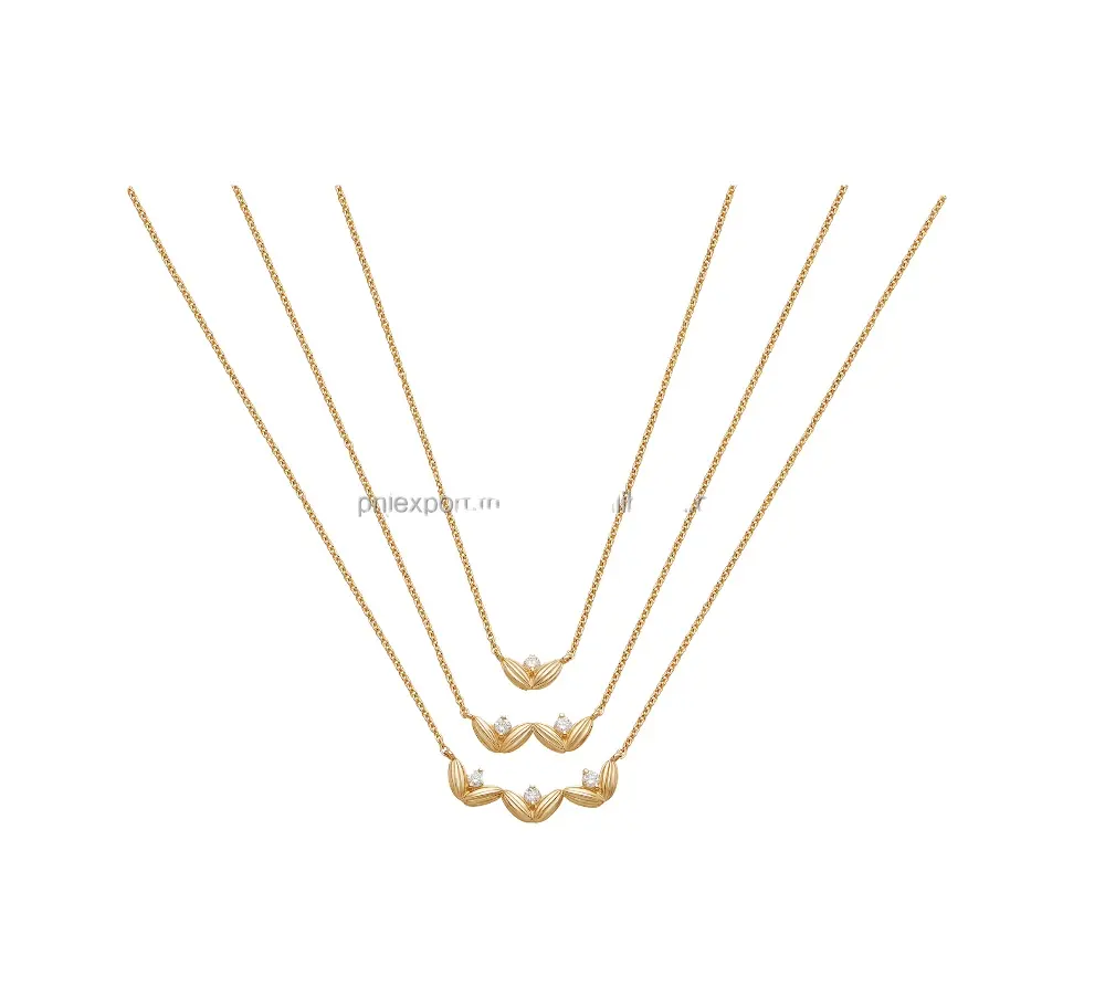14k gold custom jewelry wholesale diamonds necklace set real gold chain and pendants Vietnam jewelry manufacturer private label