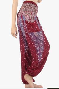 Vente chaude 2025 pantalon de sport léger femmes taille haute Baggy Hippie Fitness partout impression danse Yoga sarouel - Product Image 5