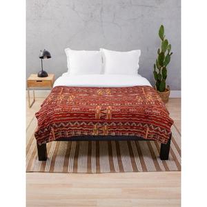 Couverture marocaine faite à la main, authentique artisanat berbère, couverture douce tissée à motifs tribaux, décoration d'intérieur, cadeau - Product Image 1
