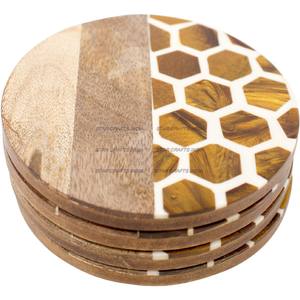 New Style <b>Epoxy</b> Resin Coaster Drink Table and Hotel Use Best Coasters Style Wood Tea Free Simple Resin Cup by Craft - Product Image 2