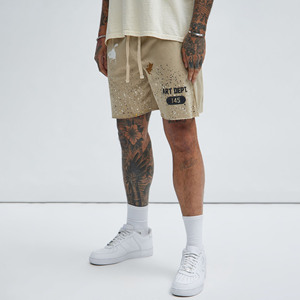 Pantalones cortos de algodón de salón para hombre de alta calidad, pantalones cortos de entrenamiento de gimnasio con cintura elástica informal, cordón sólido, pantalla de alta calidad - Product Image 3