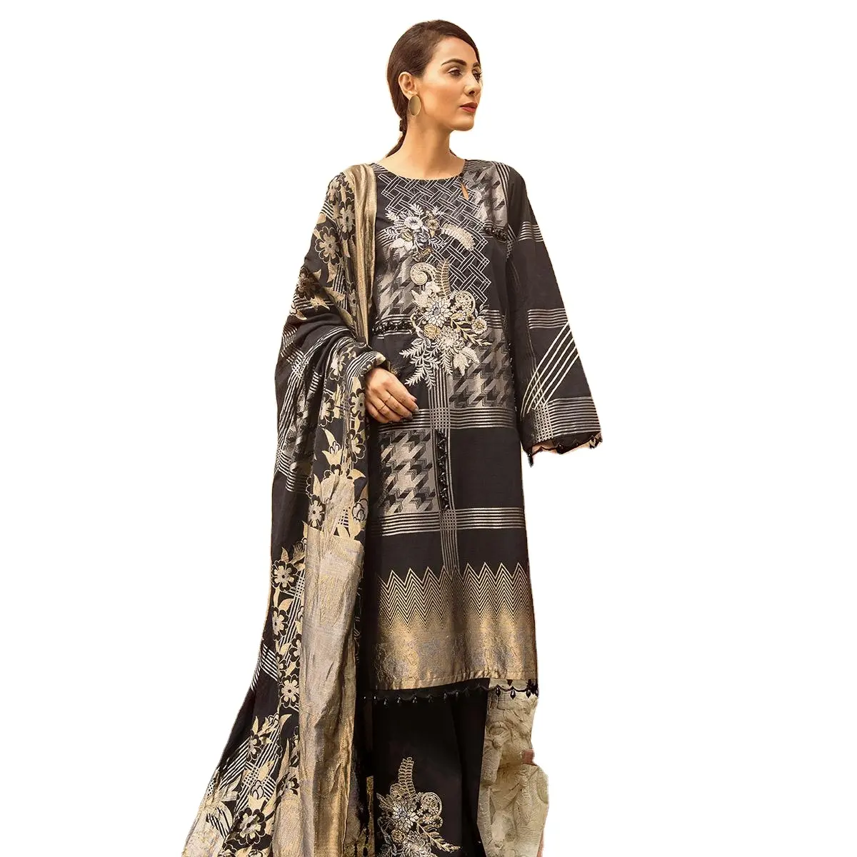 Premium Quality 2022 Wholesale pakistani ladies casual party wear shalwar kameez customized color size best stitching Quality