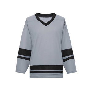 Maillot de hockey sur glace 100% polyester de qualité supérieure vêtements de sport design unique maillot de hockey sur glace à manches longues et col en V - Product Image 1