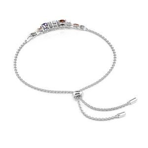 Jeulia Custom <b>Infinity</b> Two-Tone Three Birthstones Crystal <b>Bracelet</b> - Product Image 3
