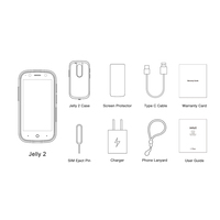 Teléfono Móvil Unihertz Jelly 2 con 6 GB de RAM y 128 GB de Almacenamiento, Pantalla HD de 3.0'', 4G, Android 11, NFC, Versión Global, Mini Smartphone Portátil