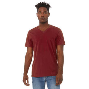 Camiseta Personalizada de Manga Corta de Bambú Suave y Transpirable con Cuello en V para Hombre - Product Image 4