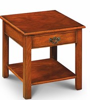 Table basse moderne et traditionnelle en chêne massif avec 2 tiroirs de rangement pour salon